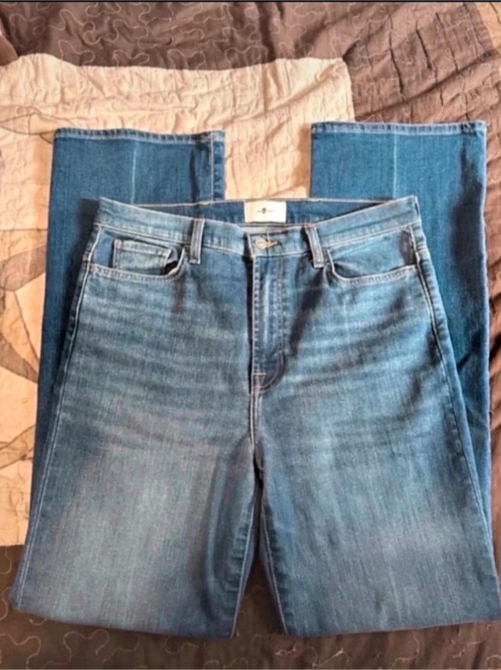7 For All Mankind Easy Boot Straight Leg Jeans Waist 31 Blue